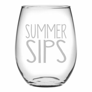 Summer Sips Stemless wine