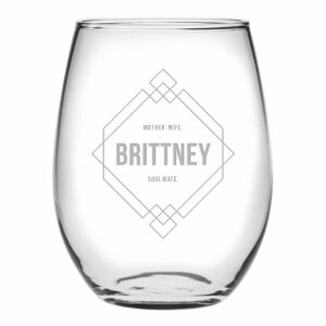 Mother, Wife, Soul Mate - Personalized Stemless Wine