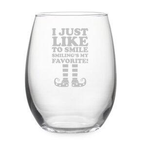 Smiling's My Favorite Stemless Wine