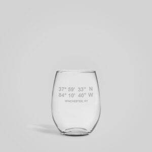 Latitude and Longitude - Stemless Wine Glasses