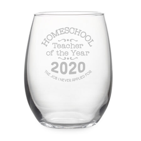 Homeschool Teacher of the Year Stemless Wine