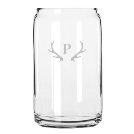 Initial with Antlers Beer Can
