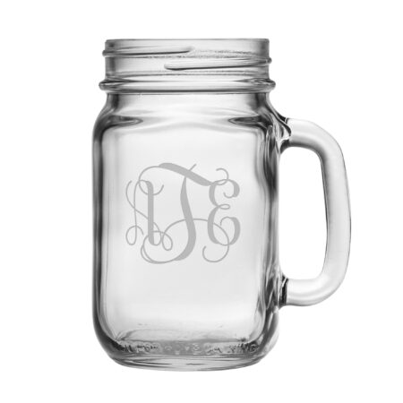 Interlocking Monogram Handled Jar Glass