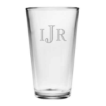 Engraver Triple Letter Monogram Pint