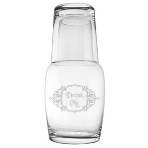 Drink Me Water Bottle and Glass Cup Set