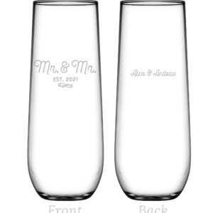 mr and mr stemless flute
