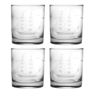 Clipper Ship Hand Cut Whiskey OTR Set 4