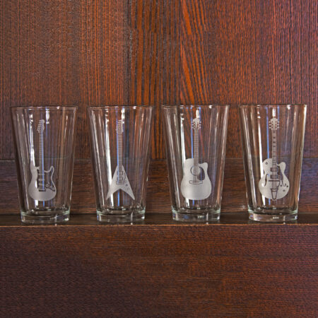 Guitar Assortment - Beer Pint Glasses - Set of Four - Image 3