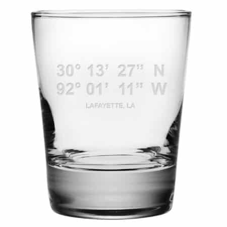 Lat/Long Double Old Fashion Glass