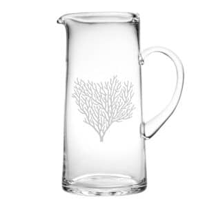 Tankard Pitcher with Coral Design Etched