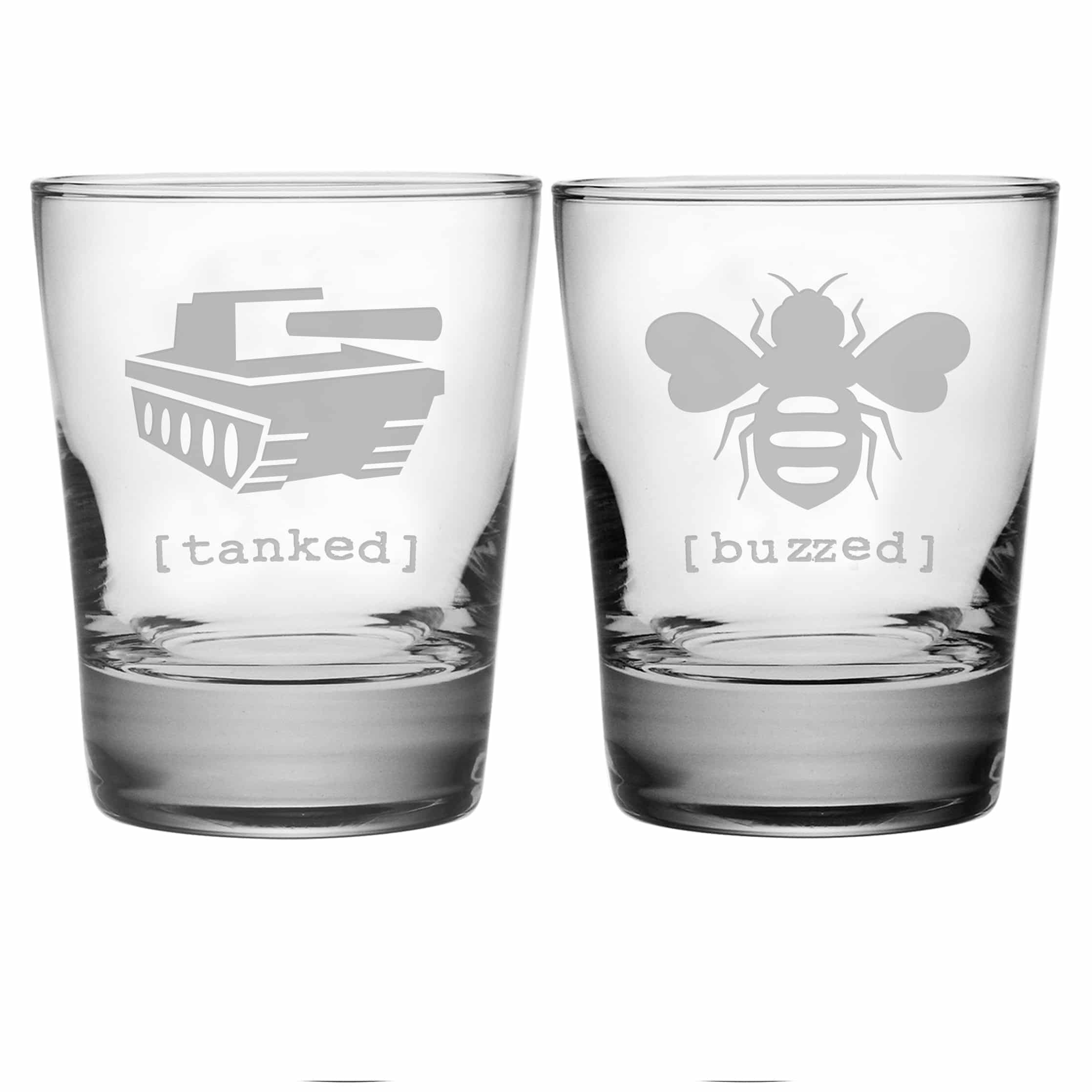 Mr Tipsy Assortment Whiskey Glasses - Set of 2