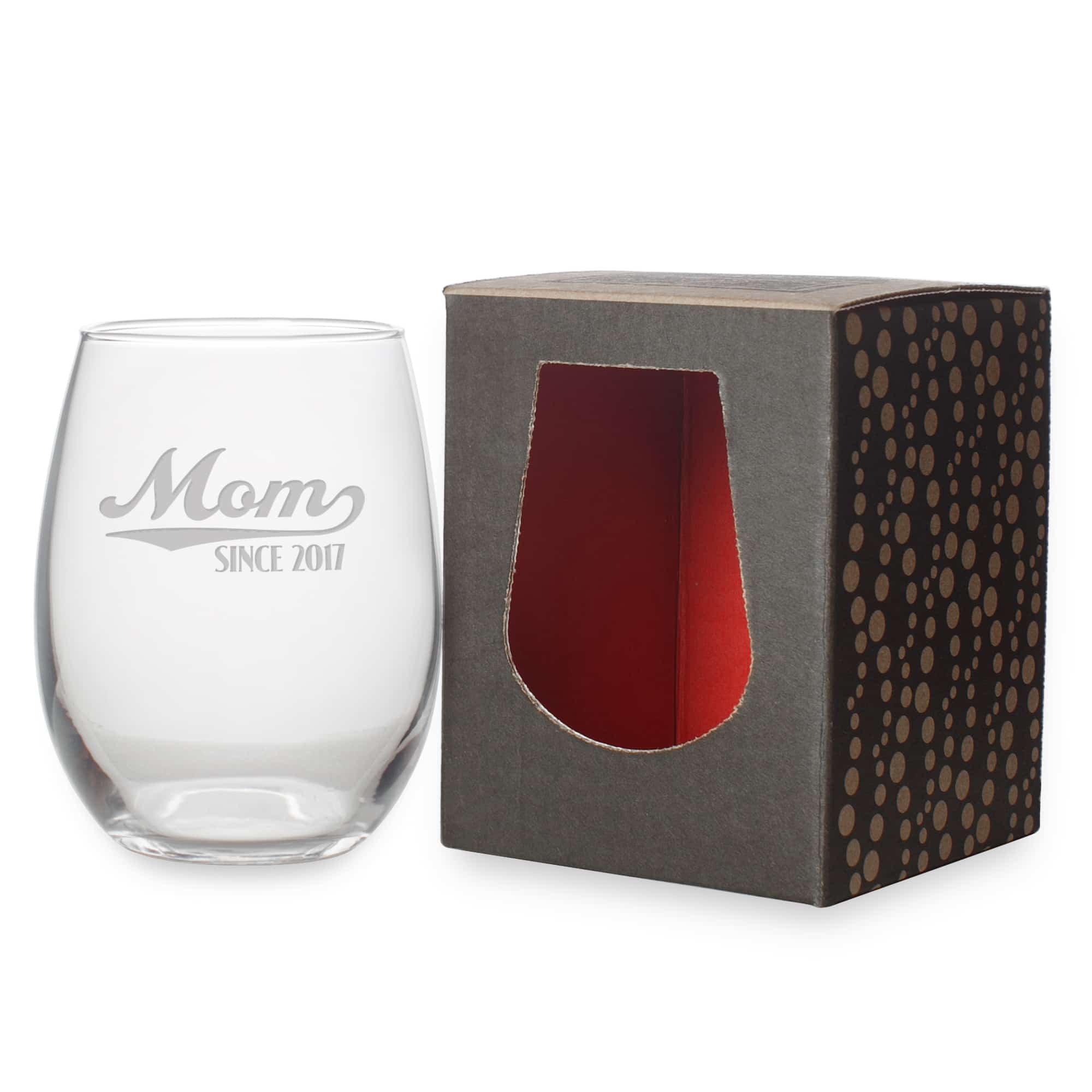 Mom Since - Stemless Wine Glass - Image 2