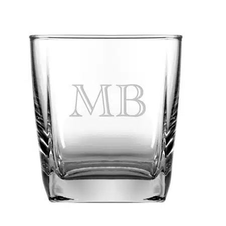 Academy Two Letter Monogram Rocks Glass - Image 3