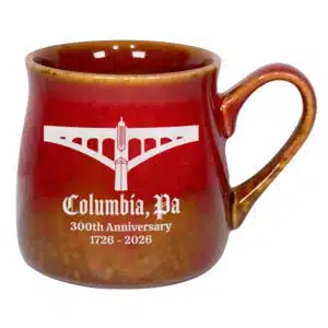 Columbia 300 Anniversary Red Gold Ceramic Mug