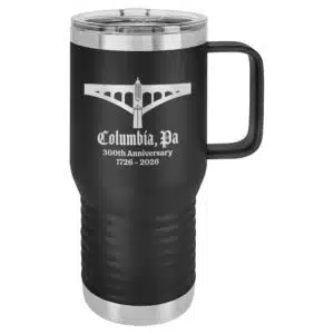 Columbia 300th Anniversary Black Travel Mug