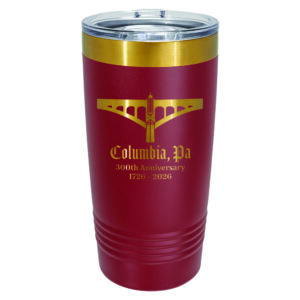 Columbia 300th Anniversary Maroon/Gold Travel Tumbler